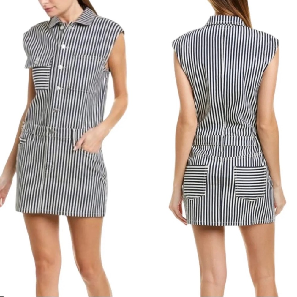 NWOT Current Elliot Striped Denim dress
